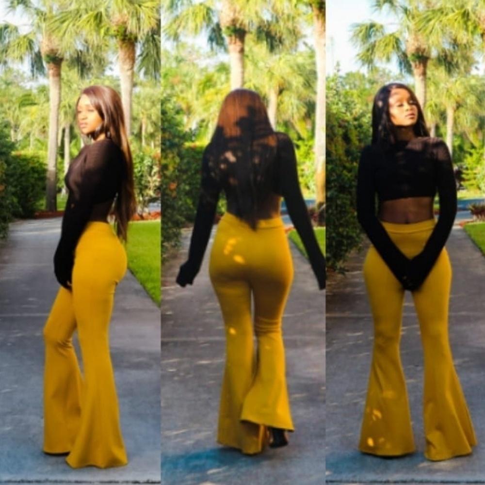 Flared palazzo pants